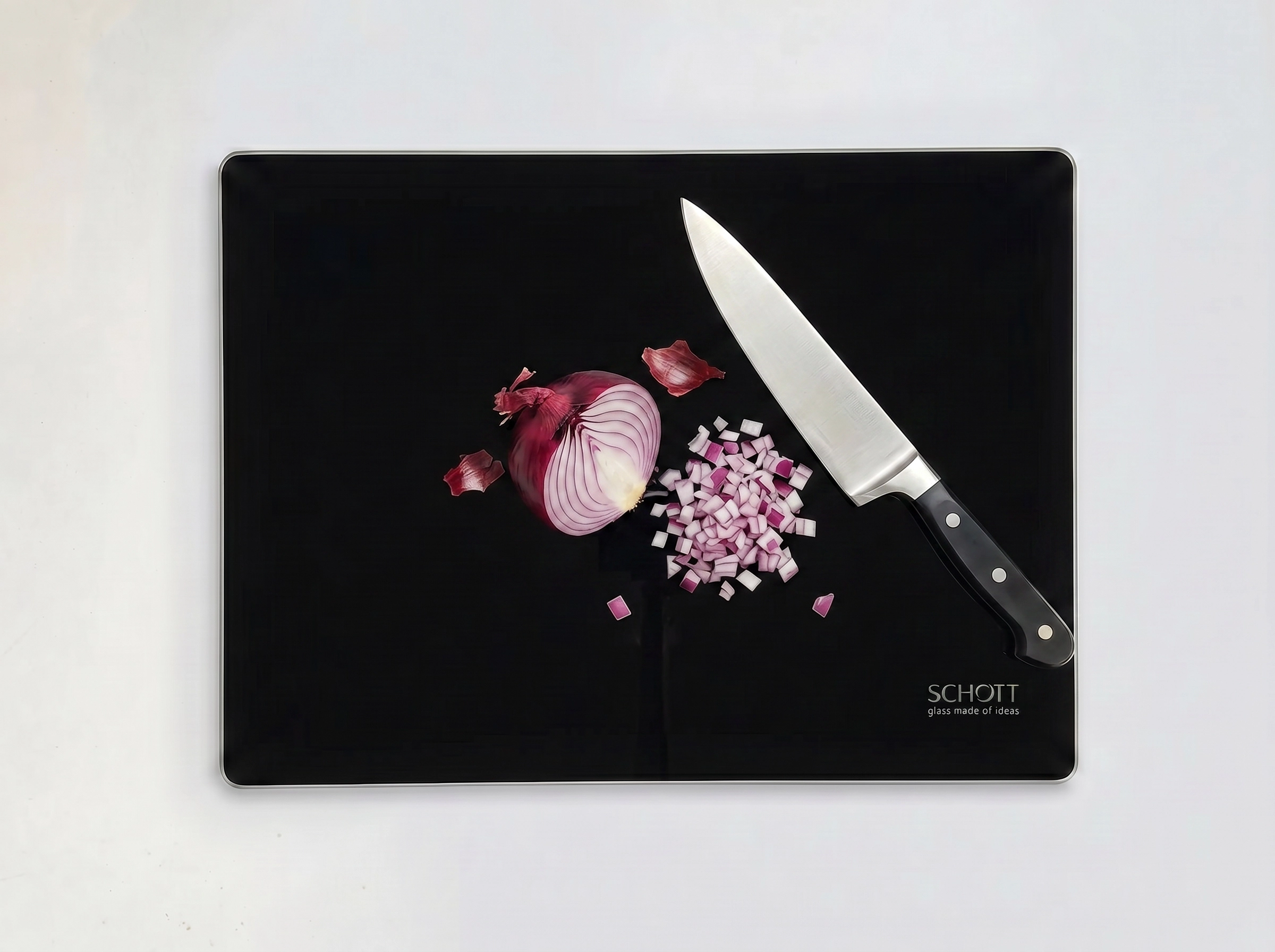 2’li Schott 25*35 cm Temperli Cam Kesme Tahtası Ve Sunum Panosu, Isıya Dayanıklı, Kırılmaz, Çizilmez