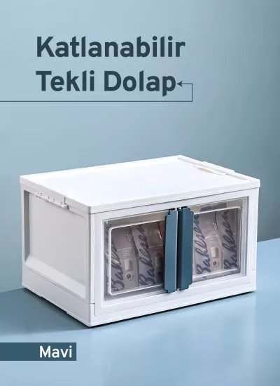 Üst Üste İstiflenebilir, Katlanabilir Tekli Dolap