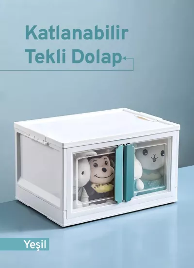 Üst Üste İstiflenebilir, Katlanabilir Tekli Dolap