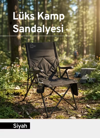 3 Kademe Yatabilen Katlanabilir Kamp Sandalyesi