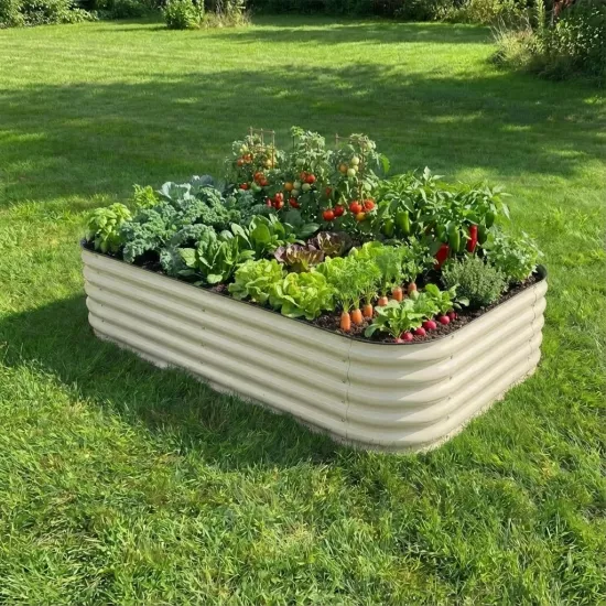 Çelik Oval Kenar Yükseltilmiş Bahçe Yatağı 60*180